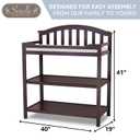 Sorelle Furniture Berkley Changing Table and Changing Pad, Dressing and Diaper Changing Table for Baby Room, Nursery Furniture for Infant -Espresso