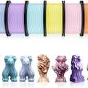 Pangda 3D Printer Filament Bundle 1.75mm Multicolor Matte or Silk PLA Filament 3D Printing Material for Halloween Thanksgiving Day Christmas Easter Holiday Crafting Decorations(6 kg,Pastel Color)