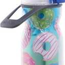 O2COOL Mist 'N Sip Misting Water Bottle 2-in-1 Mist And Sip Function With No Leak Pull Top Spout Kids Water Bottle Sports Water Bottle - 12 oz