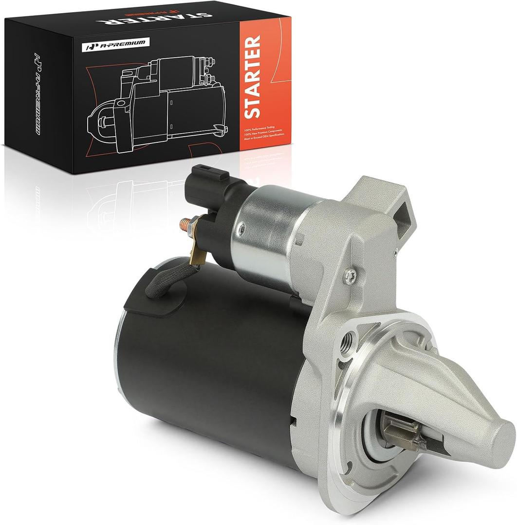 A-Premium Starter Motor Compatible with Hyundai Elantra 17-20, Elantra GT 18-20, Sonata 18-19, Tucson 17-18, Veloster 19-21, Kona 18-21 & Kia Optima 16-20, Forte Koup 14-16, 1.6L, 12V 0.9KW 10T CW
