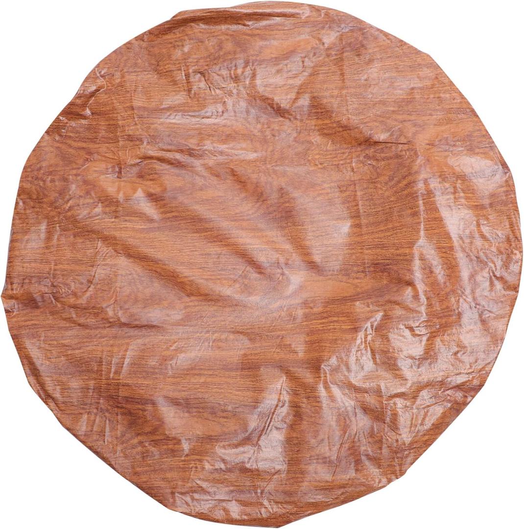 Kichvoe Wood Grain Elastic Table Cover Tablecloth for Parties Picnics and Dining Stain Resistant Wrinkle Suitable for Indoor and Outdoor Use