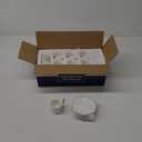BTaT Espresso Cups and Saucers, 2.4 oz, Set of 12, Gold Rim and Gift Box, Demitasse Cups (White)