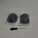 Bakulyor 50pcs Black Landscape Staples + 50pcs Buffer Washer, 6 Inch 11 Gauge Garden Stakes Staples, U Shaped Galvanized Lawn Pins Heavy Duty Yard Ground Pin for Weed Barrier Sod Fabric Decorations