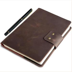 A5 Grid Leather Journal  Refillable 5x8 Notebook with 200 Pages, Genuine Leather Cover with Pockets and Pen Holder, Writing Notebook for Men and Women, Ideal for Office, School, and Business