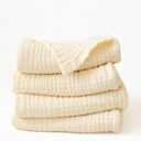 Muslin Hand Towel Pack of 4 18"x34" Inch Large Size, 100% Turkish Cotton, Thin, Soft, Quick-Dry, Lint-Free, Hand Towels (Natural, Pack of 4 Hand Towels)