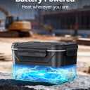EAST OAK Cordless Electric Lunch Box for Adults,5.5 Cups Rechargeable Self Heating Lunch Box-Automatic Heating,Food Warmer with Memory Function & Automatic Keep Warm,Perfect for Work and Trip