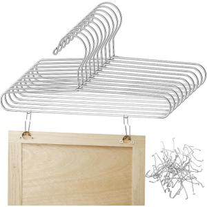 LemonRoad 30 Pcs Cabinet Painting Hanger Kit 10 Cabinet Door Painting Hooks 14.57 x 5.24 Inches with 20 Metal Paint Hanger Hooks for Paint Drying Rack Rack Tools (Z Shaped)