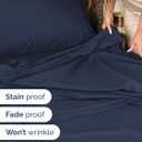 Extra Deep Cal King Sheet Set - 6 Piece Breathable and Cooling Sheets - Hotel Luxury Bedding for Women, Men, Kids & Teens - Easy & Secure Fit - Soft and Wrinkle Free - Extra Deep Pockets - Navy Blue