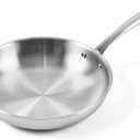 5-ply Stainless Steel Frying Pan 10inch, Full 5-Ply Clad Construction Professional Grade Pan, Brushed Finish, Induction Cooking Pan, Oven Safe, Dishwasher Safe