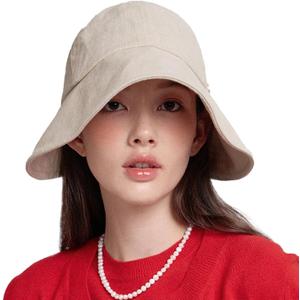 WHITE SANDS MOJA Linen Blend Victorian Bonnet Hat Sun Cap, Foldable Summer Visor | NEW Katy