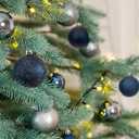 KI Store Blue Christmas Balls 34pcs 2.36-Inch Christmas Tree Decoration Ornaments for Xmas Tree Holiday Wreath Garland Decor Ornaments Hooks Included