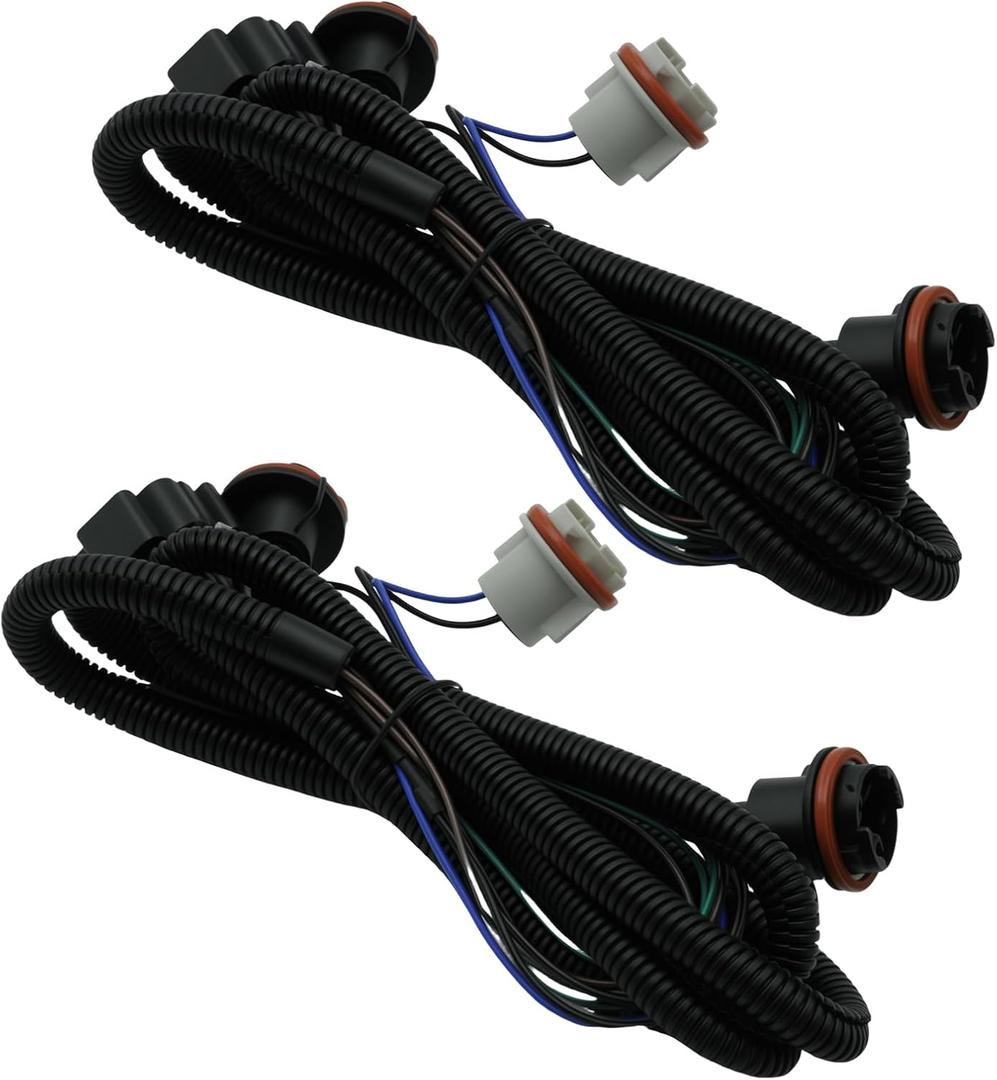 645-930 645-936 Rear Driver and Passenger Side Tail Turn Brake and Backup Light Harness With Sockets Replacement for Chevrolet Silverado 1500 2500 3500 HD, for GMC Sierra 3500 HD