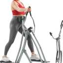 Sunny Health & Fitness Smart Air Walk Elliptical, Foldable Machine w/ 30-INCH Stride, Cardio Cross Trainer Glider for Home Exercise, Free SunnyFit App Bluetooth Link, Optional Adjustable Resistance