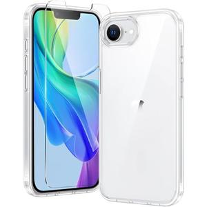 FNTCASE for iPhone 16e Case Clear: Phone Cases Compatible with Magsafe Slim Anti Yellowing Military Grade Drop Protection Rugged Shockproof Protective Transparent Cell Phone Cover (B-Clear)