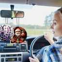 3 x 2025 Christmas Tree Fun Santa Claus Decorations, Christmas Ornaments 2025Painted Glass Style, Unique Acrylic Hanging Decorations