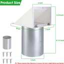 5 Inch Hooded Wall Vent with Screen and Damper,5'' Wall Vent Cover Exhaust Vent Cover Cap,Exterior Dryer Vent Cover Hood for Outdoor Kitchen Range Hood/Dryer/Bathroom Exhaust-Galvanized Steel,White
