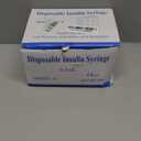 U-100 0.5ml Syringe 31G 5/16 Inch(8mm) , Syringes for Lab Supplies Dispensing Supplies, Individually Wrapped, Pack of 100