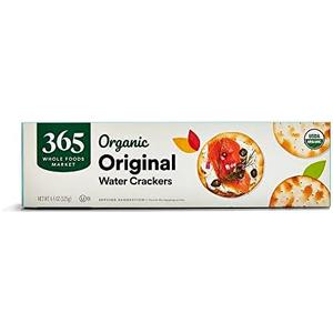 365 by Whole Foods Market, Organic Original Water Crackers, 4.4 oz 6 Pcs, 08/19/25