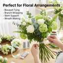 3 Pcs Floral Wire 22 Gauge, 38 Yards Silver Iron Flower Wire for Crafts, Thin Crochet Wires for Wreaths, Bouquet Packaging Decoration, Handicraft Making