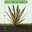 Homight Large Agave Sculpture Rustic Metal Agave Plant Outdoor Interior Decoration Outdoor Lawn Decoration Yard Wooden Posts Matching Garden Suitable for Patio