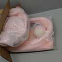 ANGELBLISS 5 in 1 Baby Play Gym Mat, Reversible Tummy Time Mat with 5 Sensory Toys for Stage-Based Developmental, Thick & Large Baby Activity Center from Newborn to Toddler (Pink)