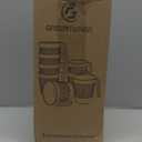 Ribbed Drinking Glasses Coffee Mugs Set of 8, Plastic Coffee Cups 16.9 OZ Unbreakable Tumblers with Handle, Reusable Drinking Cups for Camping/Dorm/RV