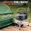 BIG HORN OUTDOORS Butane Camping Stove, Portable Folding Gas Burner with Carry Bag for Camping, Emergency Use and Outdoor Cooking