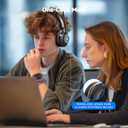 Wireless Headset with Microphone for Work, Bluetooth 5.3 Computer Headset for Laptop, 45 Hours Battery Life & Mute Button, Headset with Mic for PC, iPhone, Zoom, Skype, Office & Home