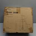 QCen Juicer Machine, 500W Centrifugal Juicer Extractor with Wide Mouth 3 Feed Chute for Fruit Vegetable, Easy to Clean, Stainless Steel, BPA-free (Aqua)