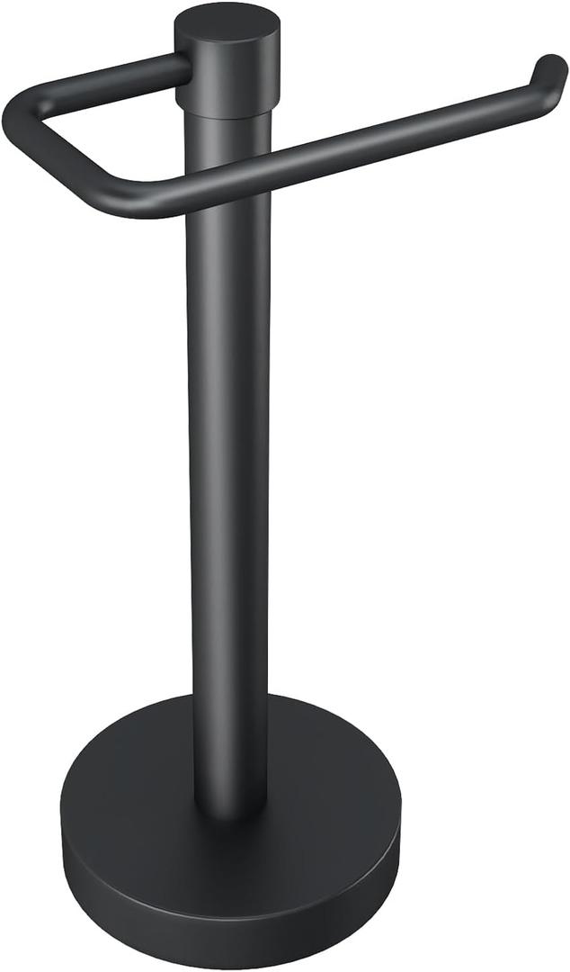 YUMORE Hand Towel Holder Stand Countertop Towel Rack Free Standing Towel Bar Hanger for Bathroom Kitchen Pro Max Matte Black