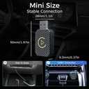 Wireless CarPlay Adapter 2026 Upgraded,CarPlay & Android Auto 2-in-1, Mini USB Design for Cars with Wired CarPlay,Fast Auto-Connect,Plug & Play,for iOS 10+, Android 11+ Version(Carbon Fiber Color)