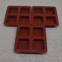 JOERSH Square Cake Silicone Molds | 2.6" x 2.6" x 1.1" Chocolate Molds for S'mores, Marshmallows, Brownies, Chocolate Covered Cookies | Pack of 3