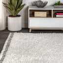 JONATHAN Y Mercer Shag Plush Tassel White Indoor Area Rug, 5x8, Contemporary, Modern, Easy-Cleaning for Living Room, Bedroom, Kitchen, Pet Friendly, Non-Shedding (MCR100A-5)