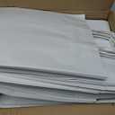 Qutuus 10x5x13 White Paper Gift Bags with Handles Bulk 100Pcs Kraft Paper Shopping Bags, Recyclable Paper Sacks, White Gift Bags for Retail, Merchandise, Business, Gifts