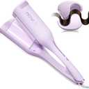 NOVUS Curling Iron Hair Crimper Waver - 1.4 Inch Anti-Scald Waves Curling Wand, Ionic Deep Waver Hair Curler Tool with Ceramic 2 Barrel for All Hair Types, Auto Shutdown Protection