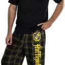 Harry Potter Men's House Crest Plaid Lounge Pajama Pants - All 4 Houses Gryffindor, Ravenclaw, Slytherin, Hufflepuff (XL)