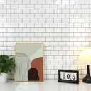 STICKGOO 10-Sheet White Subway Tiles Peel and Stick Backsplash, Stick on Tiles Kitchen Backsplash (Thicker Design)
