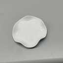 Cute Spoon Rest for Stove Top, Ceramic Spoon Holder for Kitchen Counter, 5.3 Inches Coffee Spoon Holder Utensil Rest for Cooking Housewarming Wedding, White