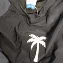 Halcurt Women's Two Piece Rash Guard Swim Shirts Built in Bra Swimsuit with Boyshorts with Pockets (Large, Black Grey)