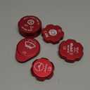 5PCS Alloy Engine Cabin Fluid Switch Trim Cover For Corvette C6 2005-2013 Red