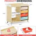 SYKIARIOL Rolling Organizer Storage Drawer Cart with 4 Drawers & Pegboard Panels,Printer Stand with Wooden Tabletop & Hanging Hooks,Multifunctional Storage Cabinets for Office & Living Room,Rainbow