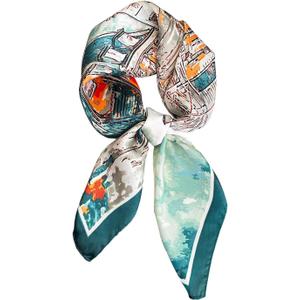 Fashion Hair Scarf for Women Soft Silk Feeling Head Scarves Head Wrap Square Bandanas 27.5 27.5 inches