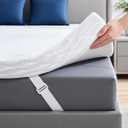 Homkdom 3 Inch Queen Size Memory Foam Mattress Topper with Removable Cover