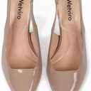 Women's Pointed Toe Slingback High Heels Pumps Patent Leather Stiletto Dress Heels Pumps for Women (6, Nude)