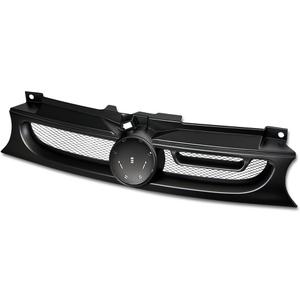 Armordillo Aluminum Mesh Style Front Grille|Compatible With 1999-2006 Volkswagen Golf/GTI / R32 MK4|8739846|Matte Black|Front Hood Bumper Grille