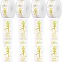 3 Rolls 75 Yards Drill Team Homecoming Mum Ribbons Gold Foil Sports Ribbon Crafting Sewing DIY Crafts Drill Team Cheerleader Gifts for Homecoming Week Party Decorations