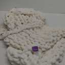 Maetoow Handmade 7 lb Soft Knitted Weighted Blanket, 40 x 60 Inch Breathable Chunky Knit Gravity Blanket Throw, Home Decor for Sofa Couch Bed, Cream