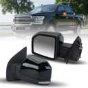 Left Driver Side Mirror Fits 2015-2020 Ford F150 Mirrors with Power Glass,Heated,Puddle Lights,Blind Spot Detection,Turn Signal,Memory,Power Folding,Without Camera Replace FO132052818 Pins)