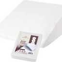 CirclesHome Wedge Pillow Cover 100% Cotton, Zippered Wedge Pillow Case Protector, Soft, Hypoallergenic & Breathable - 25x26x10”