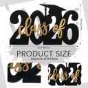 CroBlissful Class of 2026 Wooden Graduation Photo Props 2026 Graduation Decorations Wooden Sign Senior Word Sign College High School Party Supplies 15” x 11”, about 16" x 11"